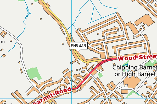 EN5 4AR map - OS VectorMap District (Ordnance Survey)