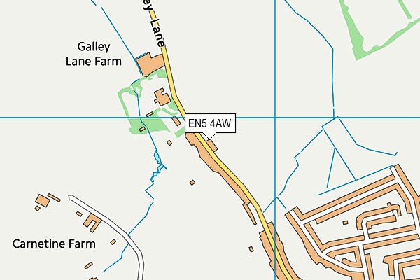 EN5 4AW map - OS VectorMap District (Ordnance Survey)