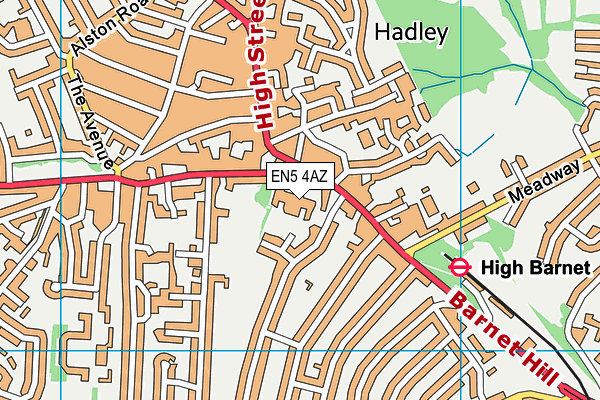 Barnet and Southgate College map (EN5 4AZ) - OS VectorMap District (Ordnance Survey)