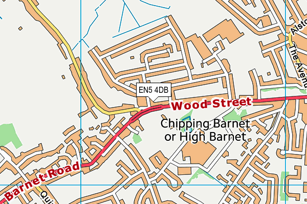 EN5 4DB map - OS VectorMap District (Ordnance Survey)