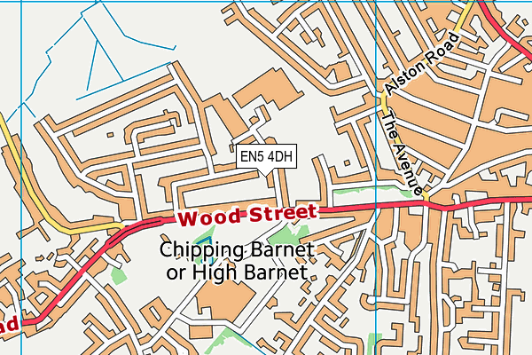 EN5 4DH map - OS VectorMap District (Ordnance Survey)