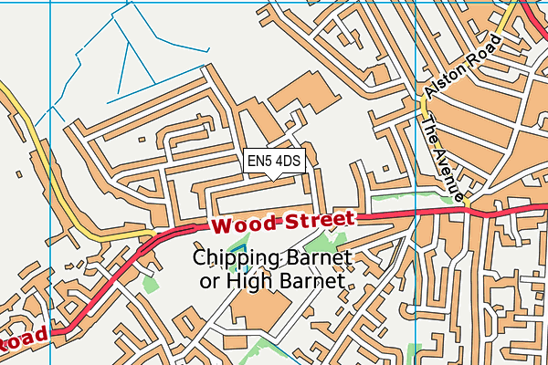 EN5 4DS map - OS VectorMap District (Ordnance Survey)