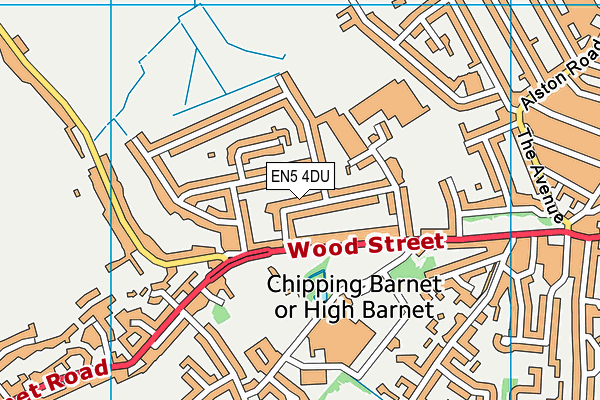 EN5 4DU map - OS VectorMap District (Ordnance Survey)