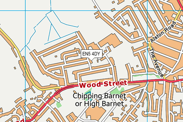 EN5 4DY map - OS VectorMap District (Ordnance Survey)