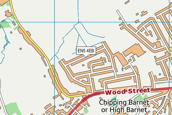 EN5 4EB map - OS VectorMap District (Ordnance Survey)