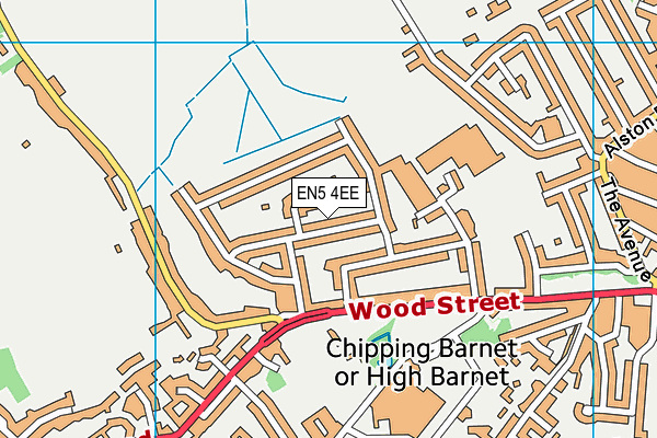 EN5 4EE map - OS VectorMap District (Ordnance Survey)