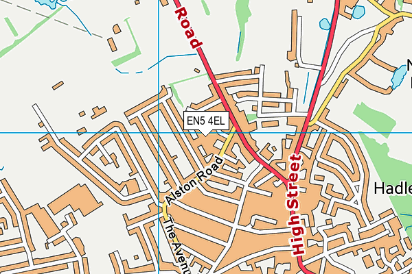 EN5 4EL map - OS VectorMap District (Ordnance Survey)