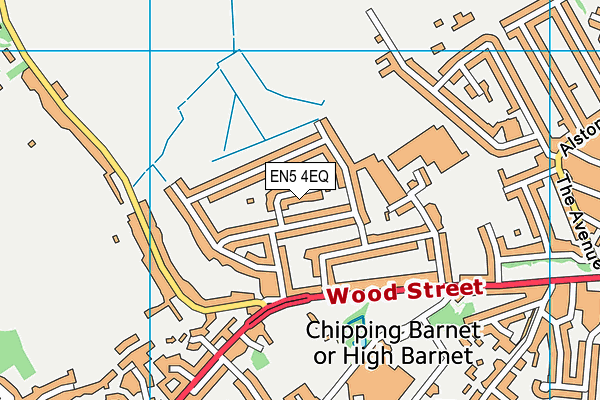 EN5 4EQ map - OS VectorMap District (Ordnance Survey)