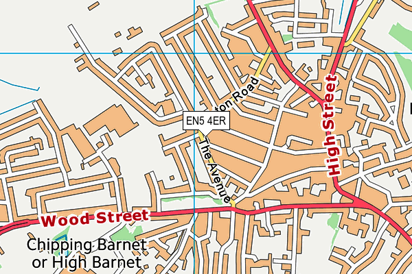 EN5 4ER map - OS VectorMap District (Ordnance Survey)