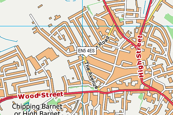 EN5 4ES map - OS VectorMap District (Ordnance Survey)