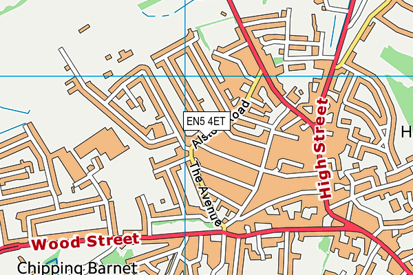 EN5 4ET map - OS VectorMap District (Ordnance Survey)