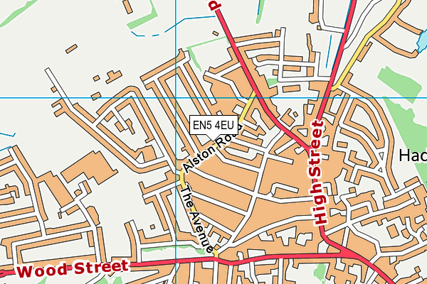 EN5 4EU map - OS VectorMap District (Ordnance Survey)