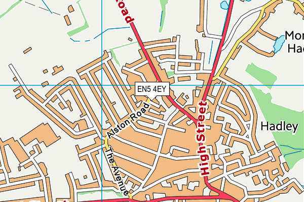 EN5 4EY map - OS VectorMap District (Ordnance Survey)