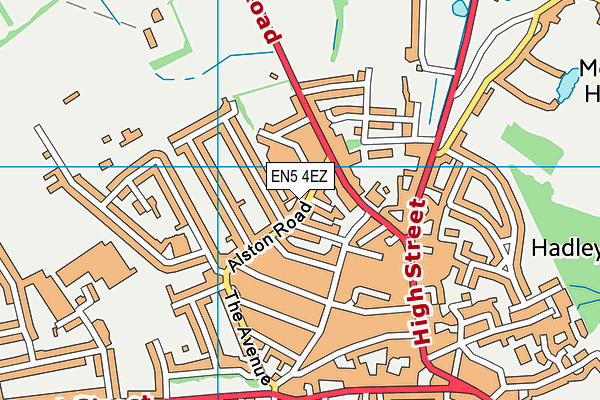 EN5 4EZ map - OS VectorMap District (Ordnance Survey)