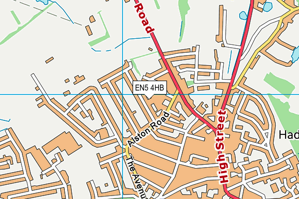 EN5 4HB map - OS VectorMap District (Ordnance Survey)