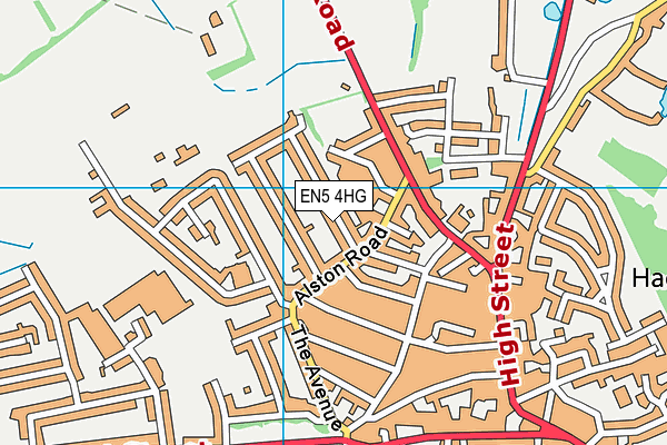 EN5 4HG map - OS VectorMap District (Ordnance Survey)