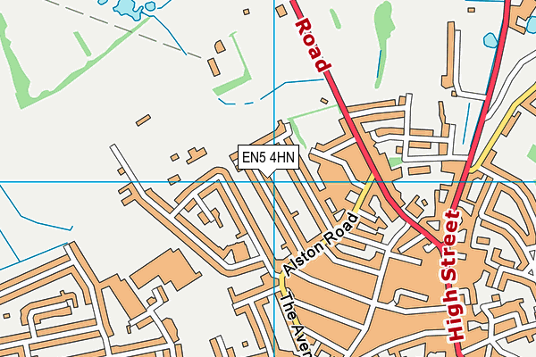 EN5 4HN map - OS VectorMap District (Ordnance Survey)