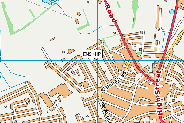 EN5 4HP map - OS VectorMap District (Ordnance Survey)