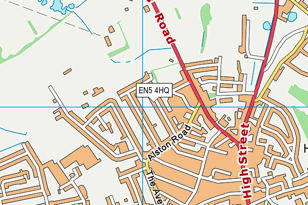 EN5 4HQ map - OS VectorMap District (Ordnance Survey)