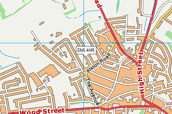 EN5 4HR map - OS VectorMap District (Ordnance Survey)