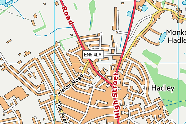 EN5 4LA map - OS VectorMap District (Ordnance Survey)