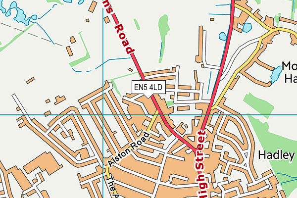 EN5 4LD map - OS VectorMap District (Ordnance Survey)