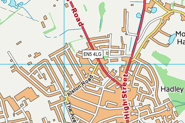 EN5 4LG map - OS VectorMap District (Ordnance Survey)