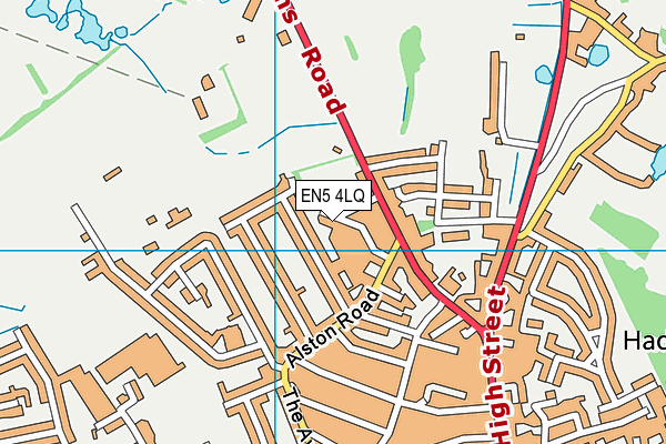 EN5 4LQ map - OS VectorMap District (Ordnance Survey)