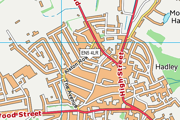 EN5 4LR map - OS VectorMap District (Ordnance Survey)