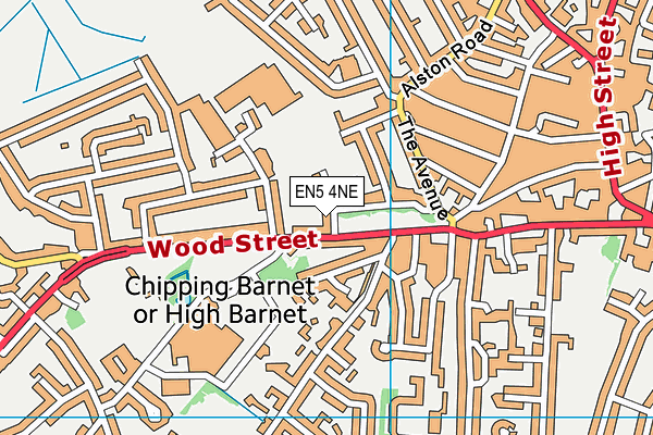 EN5 4NE map - OS VectorMap District (Ordnance Survey)