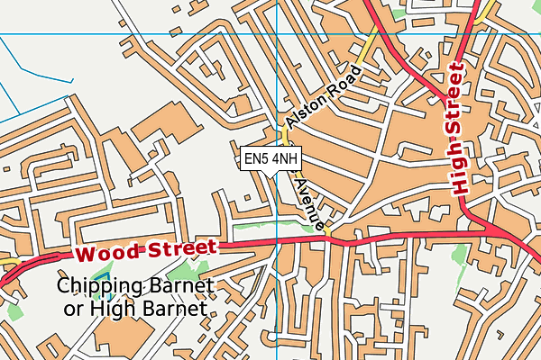 EN5 4NH map - OS VectorMap District (Ordnance Survey)