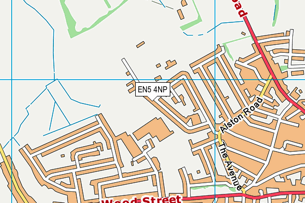 EN5 4NP map - OS VectorMap District (Ordnance Survey)