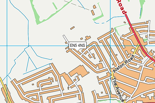 EN5 4NS map - OS VectorMap District (Ordnance Survey)