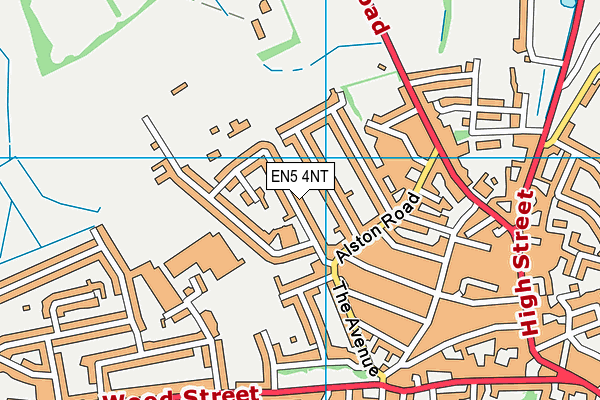 EN5 4NT map - OS VectorMap District (Ordnance Survey)