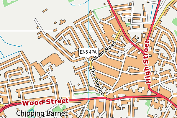 EN5 4PA map - OS VectorMap District (Ordnance Survey)