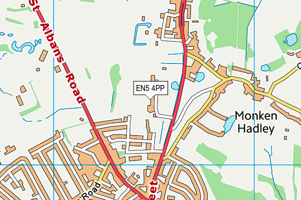 EN5 4PP map - OS VectorMap District (Ordnance Survey)