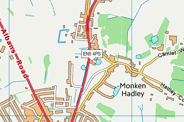 EN5 4PS map - OS VectorMap District (Ordnance Survey)