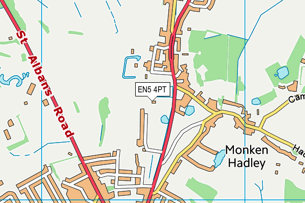 EN5 4PT map - OS VectorMap District (Ordnance Survey)