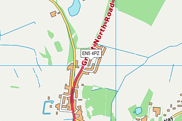 EN5 4PZ map - OS VectorMap District (Ordnance Survey)