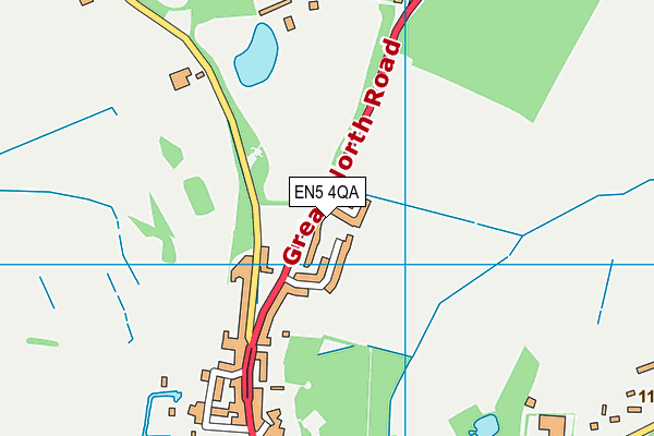 EN5 4QA map - OS VectorMap District (Ordnance Survey)