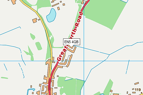 EN5 4QB map - OS VectorMap District (Ordnance Survey)