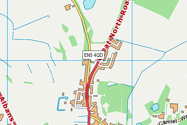 EN5 4QD map - OS VectorMap District (Ordnance Survey)