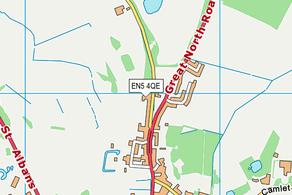 EN5 4QE map - OS VectorMap District (Ordnance Survey)