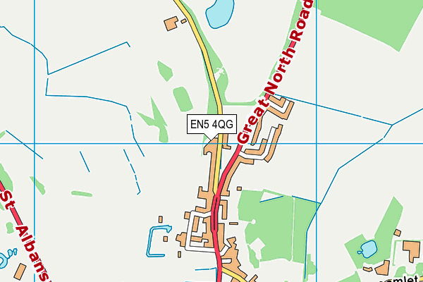 EN5 4QG map - OS VectorMap District (Ordnance Survey)