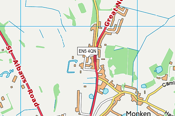 EN5 4QN map - OS VectorMap District (Ordnance Survey)