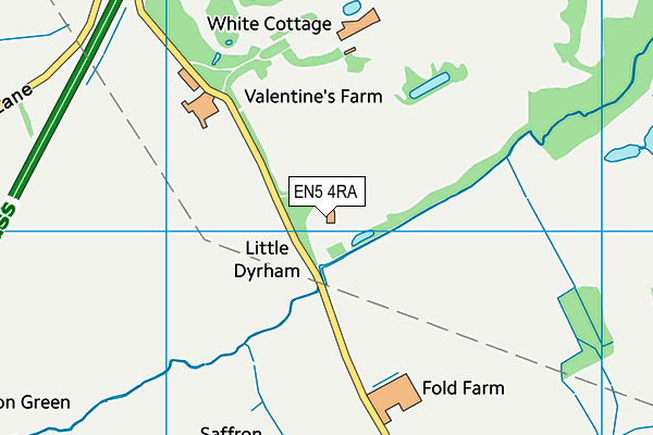 Dyrham Park Country Club map (EN5 4RA) - OS VectorMap District (Ordnance Survey)