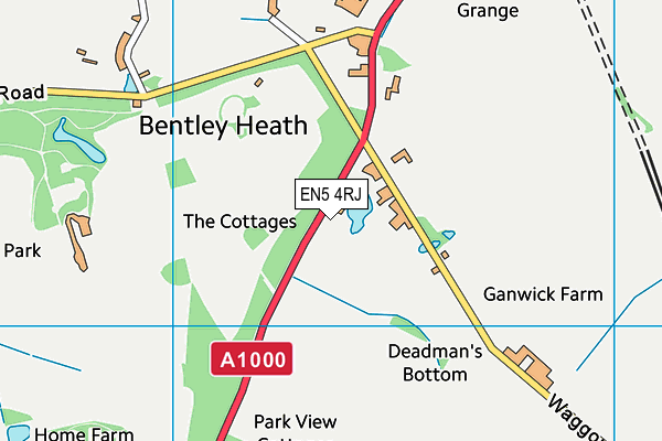 EN5 4RJ map - OS VectorMap District (Ordnance Survey)