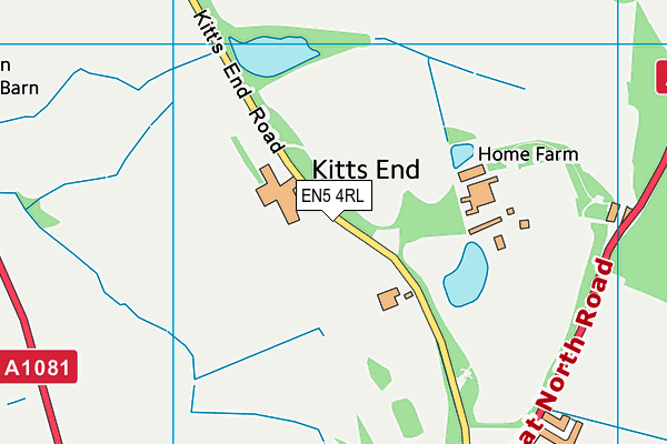 EN5 4RL map - OS VectorMap District (Ordnance Survey)