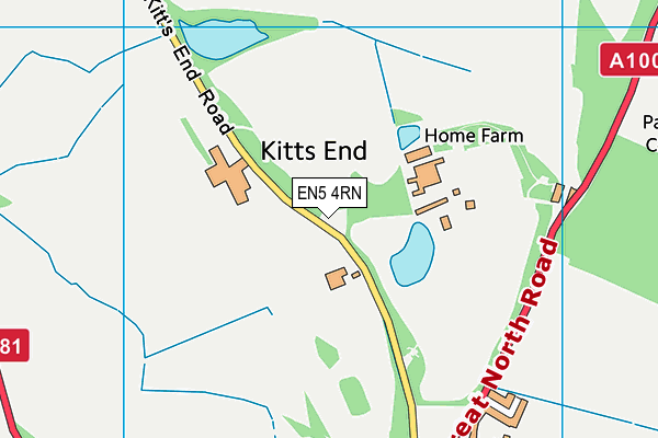 EN5 4RN map - OS VectorMap District (Ordnance Survey)