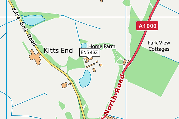 EN5 4SZ map - OS VectorMap District (Ordnance Survey)